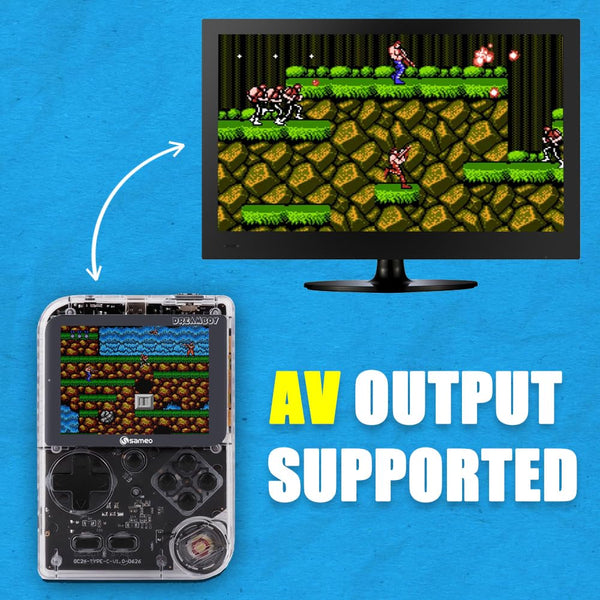 Sameo Handheld Video Game Consol 500 Classic Rechargeable (Ice Crystal)