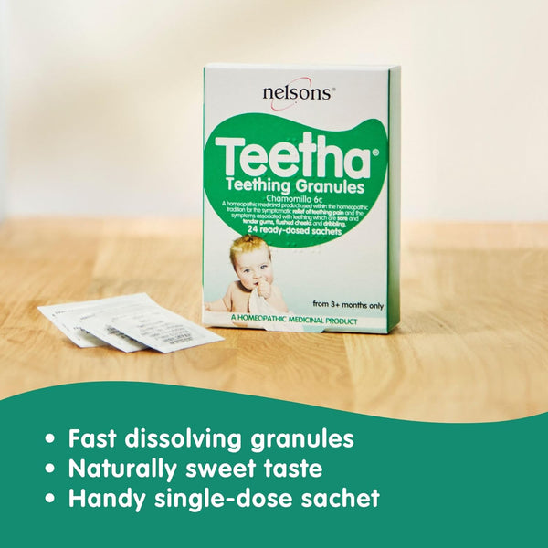 Nelsons Teetha Teething Granules 24 Sachets 3M+