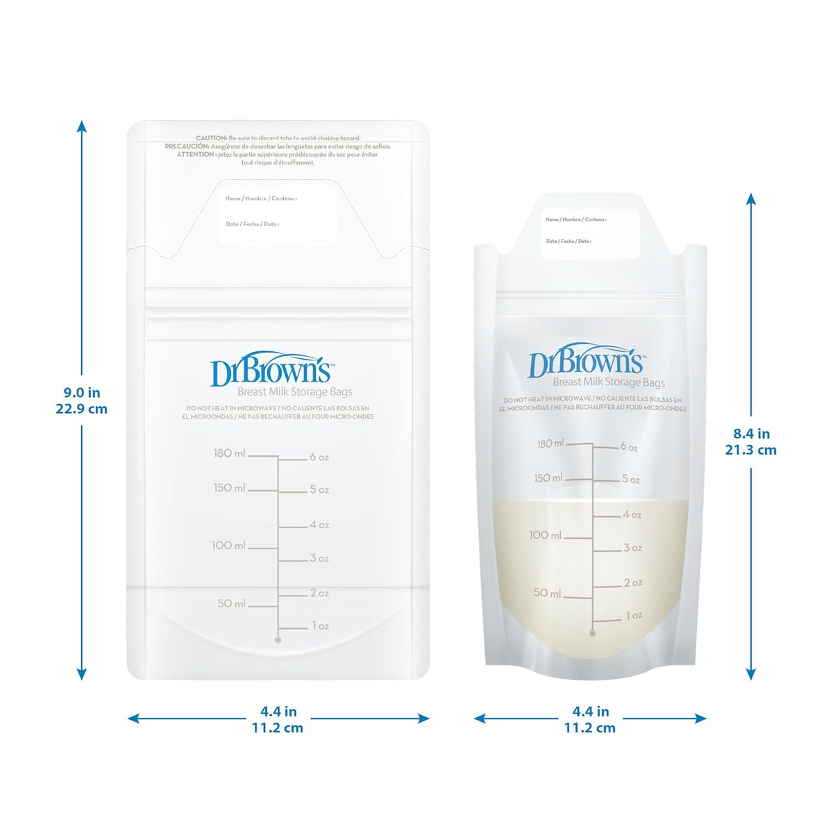 Dr. Brown’s Breast Milk Storage Bags 180 ml Pack of 50