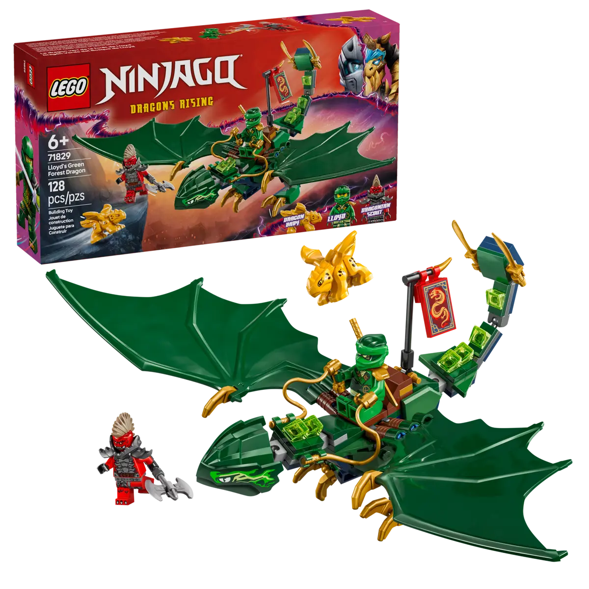 Lego Ninjago 71829 Lloyd'S Green Forest Dragon 6+