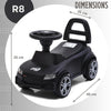 Dash R8 Kids Push Ride On with Horn, Music, Light, Backrest and Under Seat Storage - 1 to 3 Years