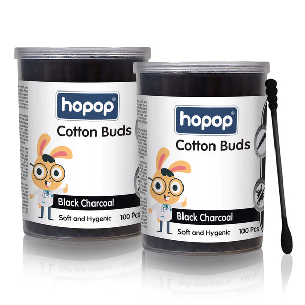 Hopop Charcoal Cotton Buds - Pack Of 1