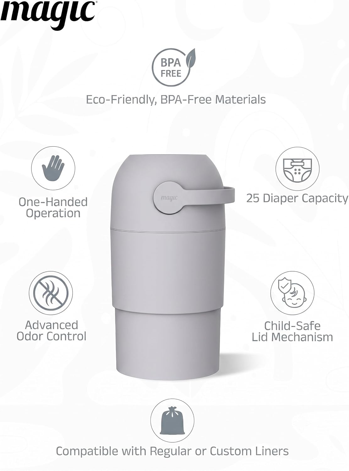 Magic Thoth M Diaper Pail 45 × 24 cm Concrete