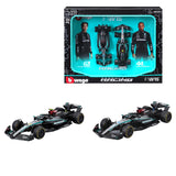 Bburago 1/43 Mercedes-AMG W15 Performance Set of 2 F1 Models #44 Lewis Hamilton #63 George Russel