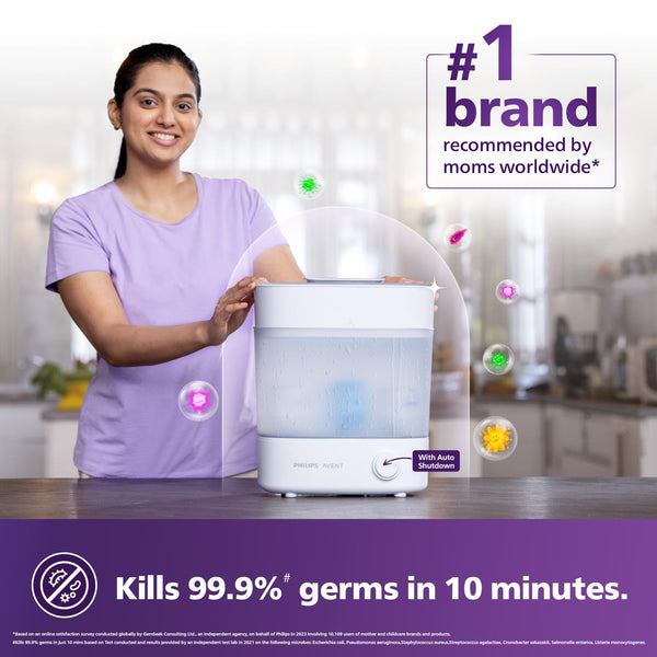 Philips Avent Baby Bottle Sterilizer With Two Ultra Air Soothers