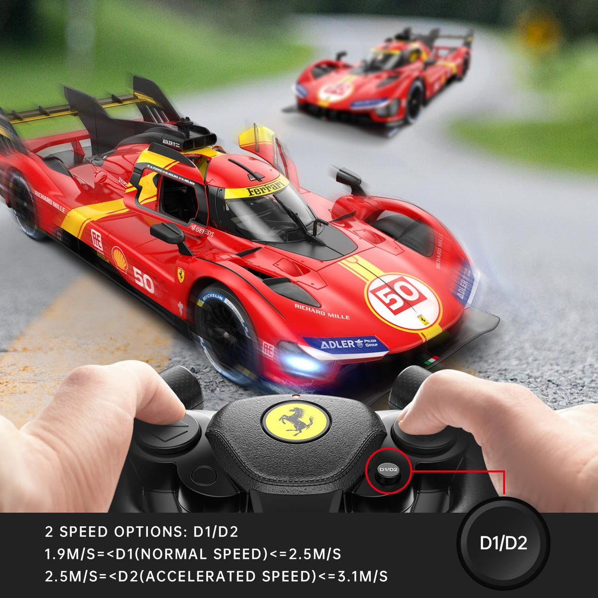 Rastar Ferrari 499P 1:14 Remote Control Racing Car – Red – 6 Years+