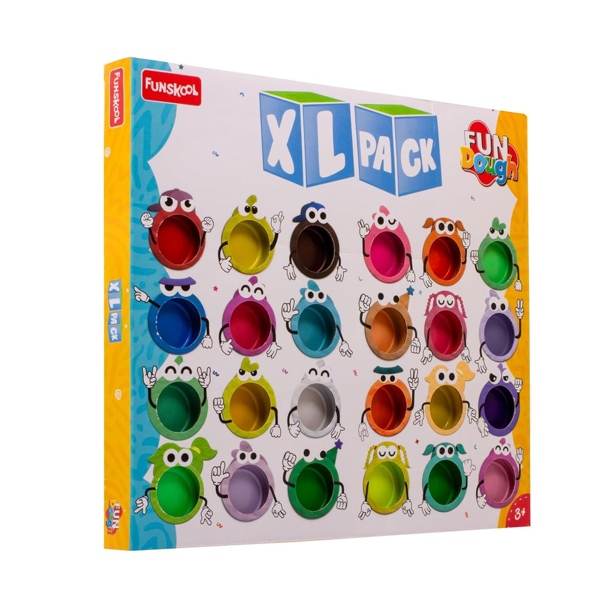 Dough Set Funskool Fundough XL Pack 24 x 25g 3Y+ – Multicolour