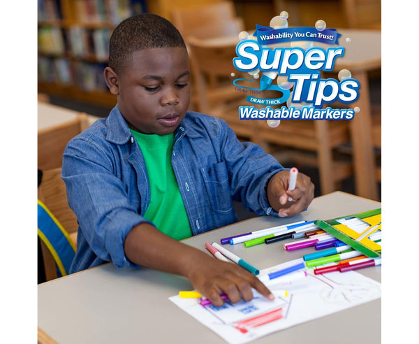 Crayola Fine Washable Super Tips with Silly Scents Markers, 50 Count