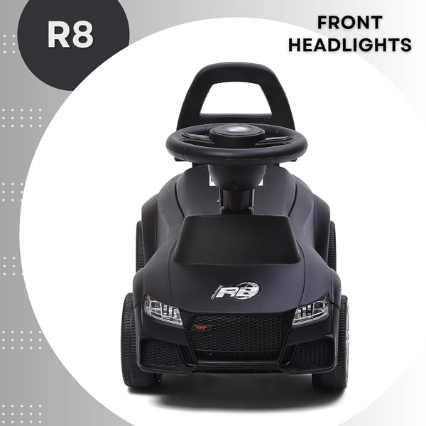 Dash R8 Kids Push Ride On with Horn, Music, Light, Backrest and Under Seat Storage - 1 to 3 Years