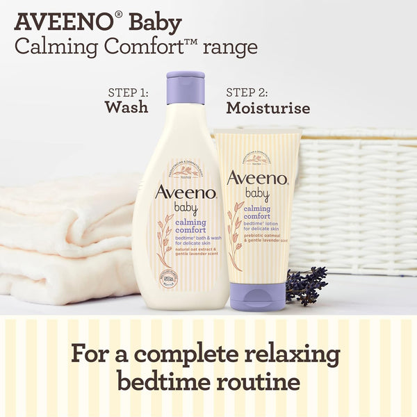 Aveeno Baby Calming Comfort Bedtime Bath & Wash Lotion With Lavender & Vanilla - 250Ml