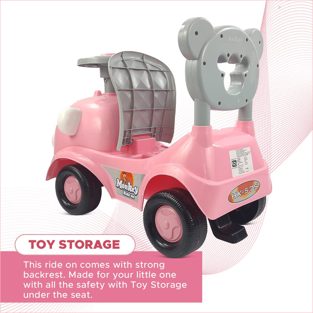 Dash Monkey Ride On Push Car 54 × 25 × 43 cm