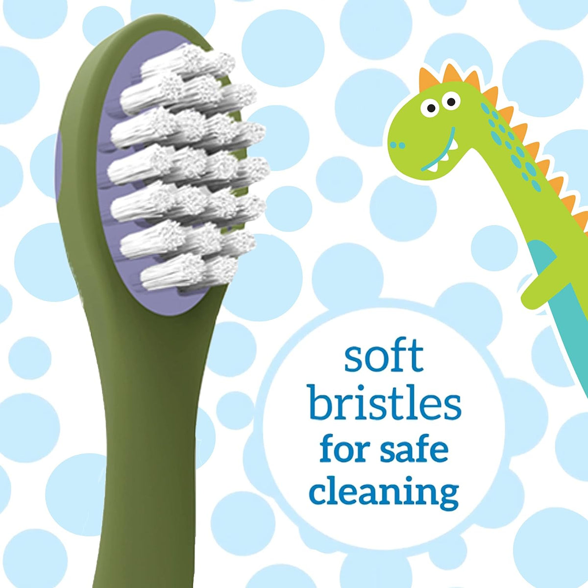 Dr. Brown's Dinosaur Toddler Toothbrush 1-4 Years Green