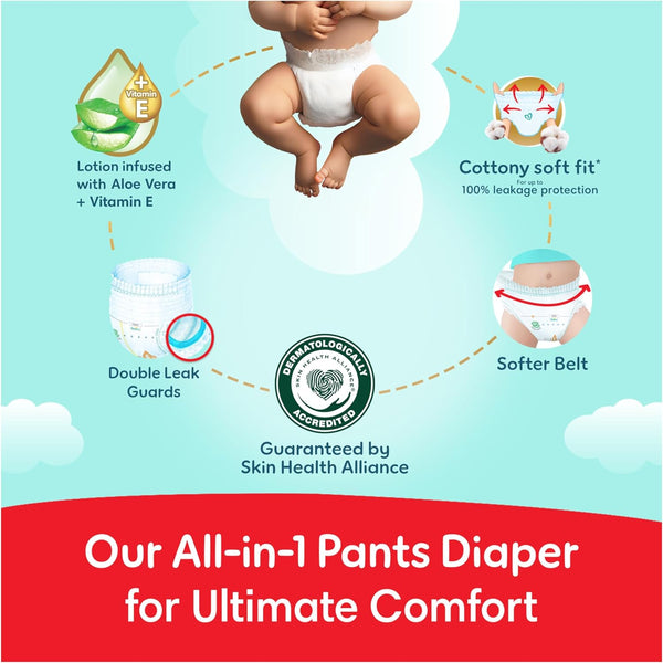 Pampers Ultimate Comfort Pants Size 4 9-14kg 50 Pants (Made In Egypt)