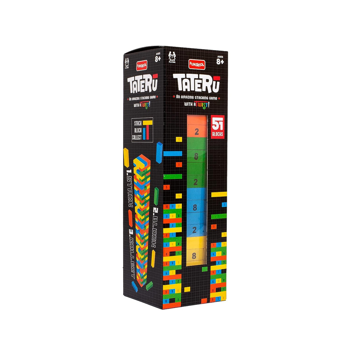 Funskool Games Tateru Hardwood Blocks 51 Pieces Multicolour