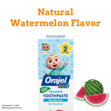 Orajel Kids Coco Melon Fluoride-Free Training Toothpaste - Natural Watermelon - 1.5Oz