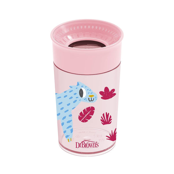 Dr Browns Smooth Wall Cheers 360 Cup Without Handle 200mL - Pink Deco