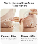 Momcozy 4-in-1 Hands-Free Pumping Bra with Fixed Padding - XL - Oyster Pink