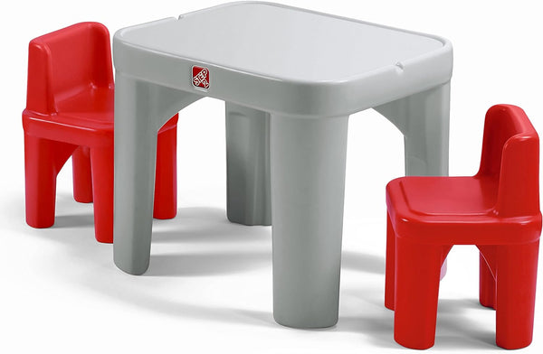 Step2 Party for Two Table & Chairs Kids' Table and Chairs Set, Gray Red