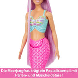 Barbie Mermaid Doll with 7-Inch Fantasy Hair & Styling Accessories – Pink