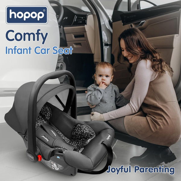 Hopop Carry Cot Cum Car Seat - Grey