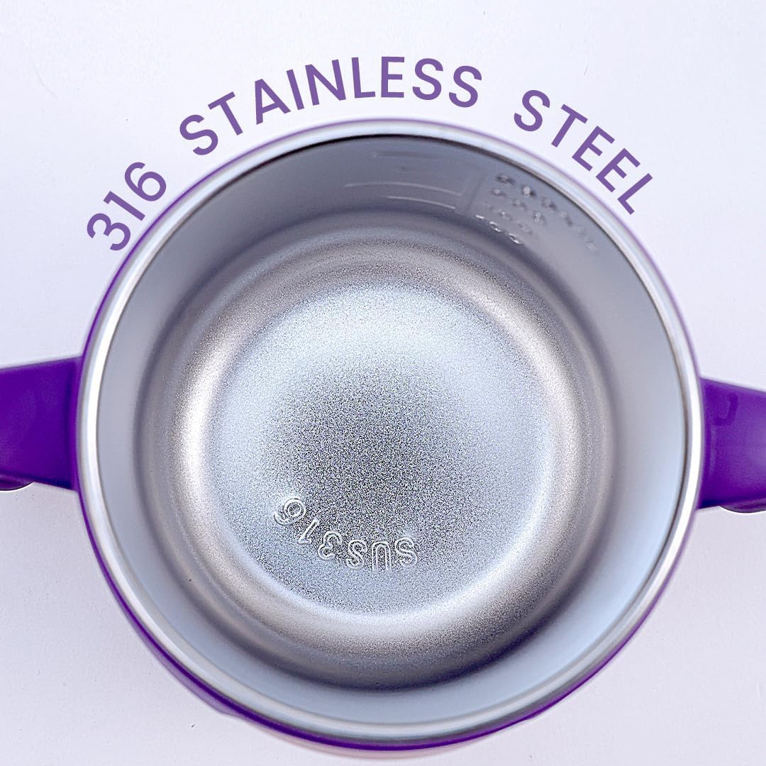 The Little Bunny Hop In Style Stainless Steel Insulated Baby Sipper Bottle 260 ml Purple