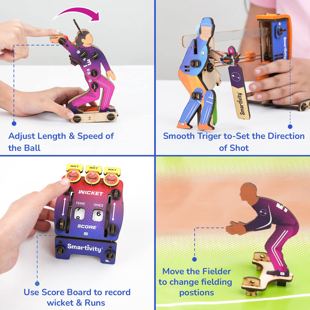 Smartivity Cricket Mania DIY STEM Tabletop Cricket Game 8Y+