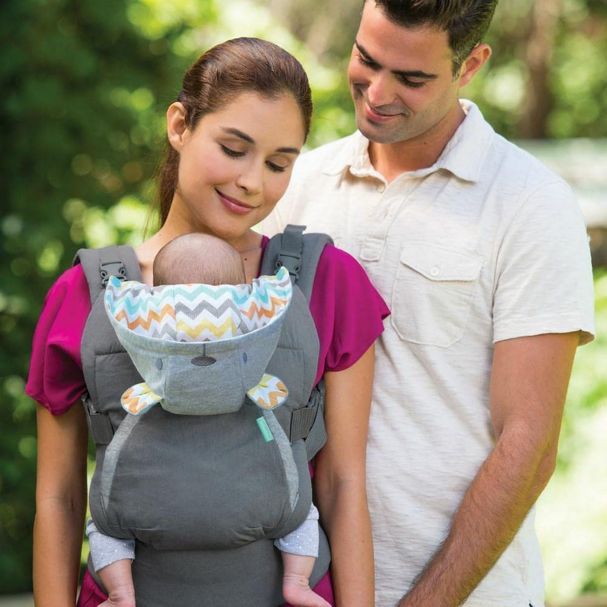 Infantino Cuddle Up Ergonomic Hoodie Carrier 5.4–18.1kg – Grey