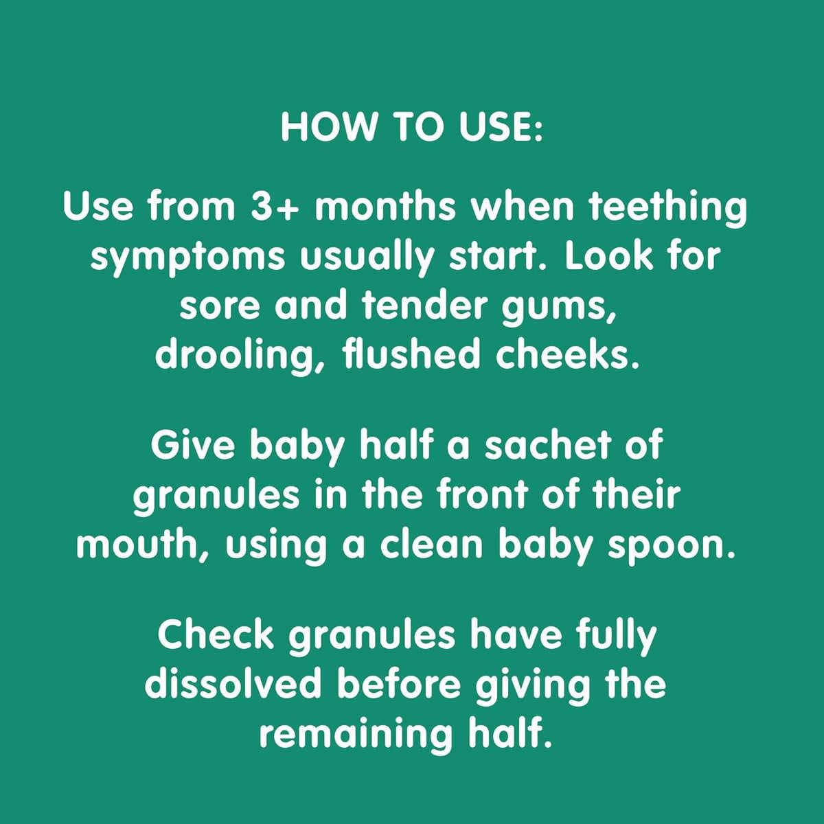 Nelsons Teetha Teething Granules 24 Sachets 3M+