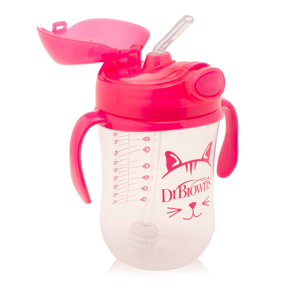 Dr Browns Natural Flow Baby's First Straw Cup Assorted (270ml) - Pink