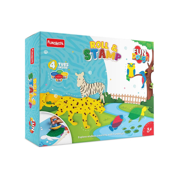 FunDough Clay Playset Roll And Stamp