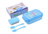 Youp Stainless Steel Blue Color Kids Lunch Box - Unicorn