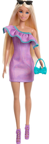 Barbie Fashion Doll with 3 Party Outfits Standard Size Multicolour