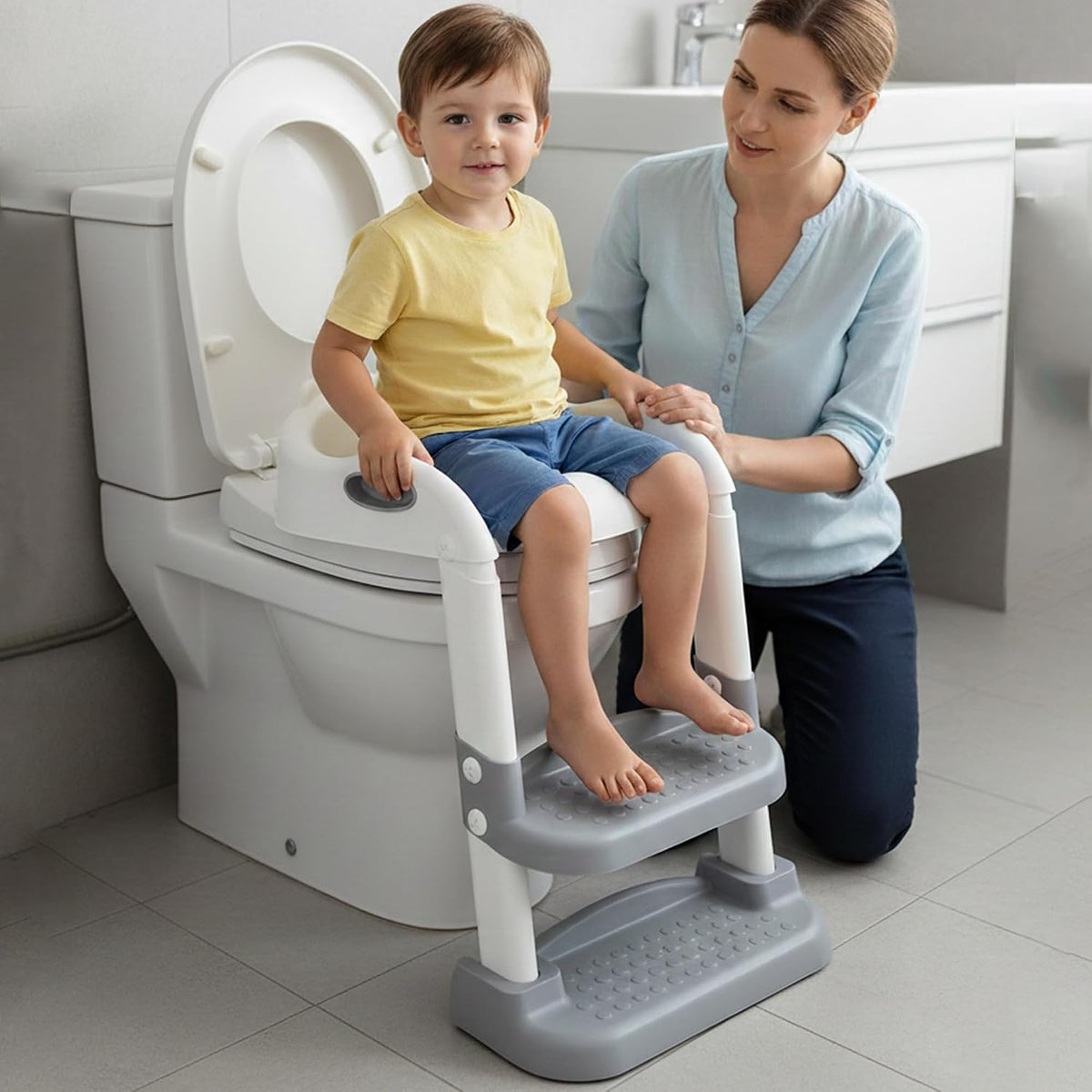 Nuluv Baby Potty Training Seat with Step Ladder Adjustable Size