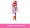 Barbie Deluxe Style Doll #1 in Barbiecore Outfit, Pink Hair and Glossy Pink Dress with Accessories Like Velvet Gloves, Money Purse