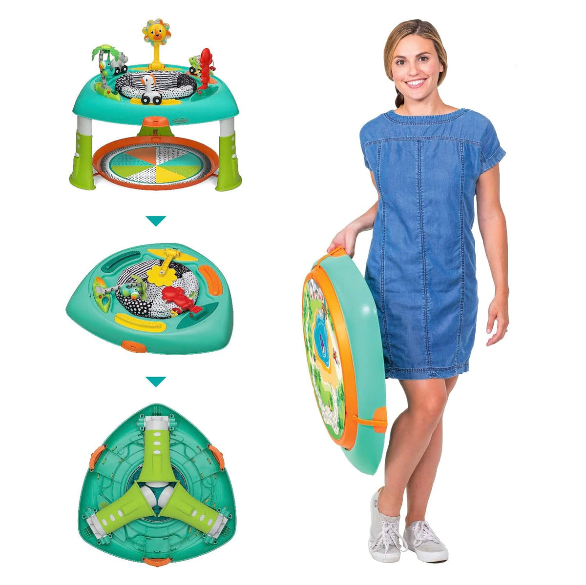 Infantino 2-in-1 Sit, Spin & Stand Entertainer & Activity Table 4M–5Y – Multicolor
