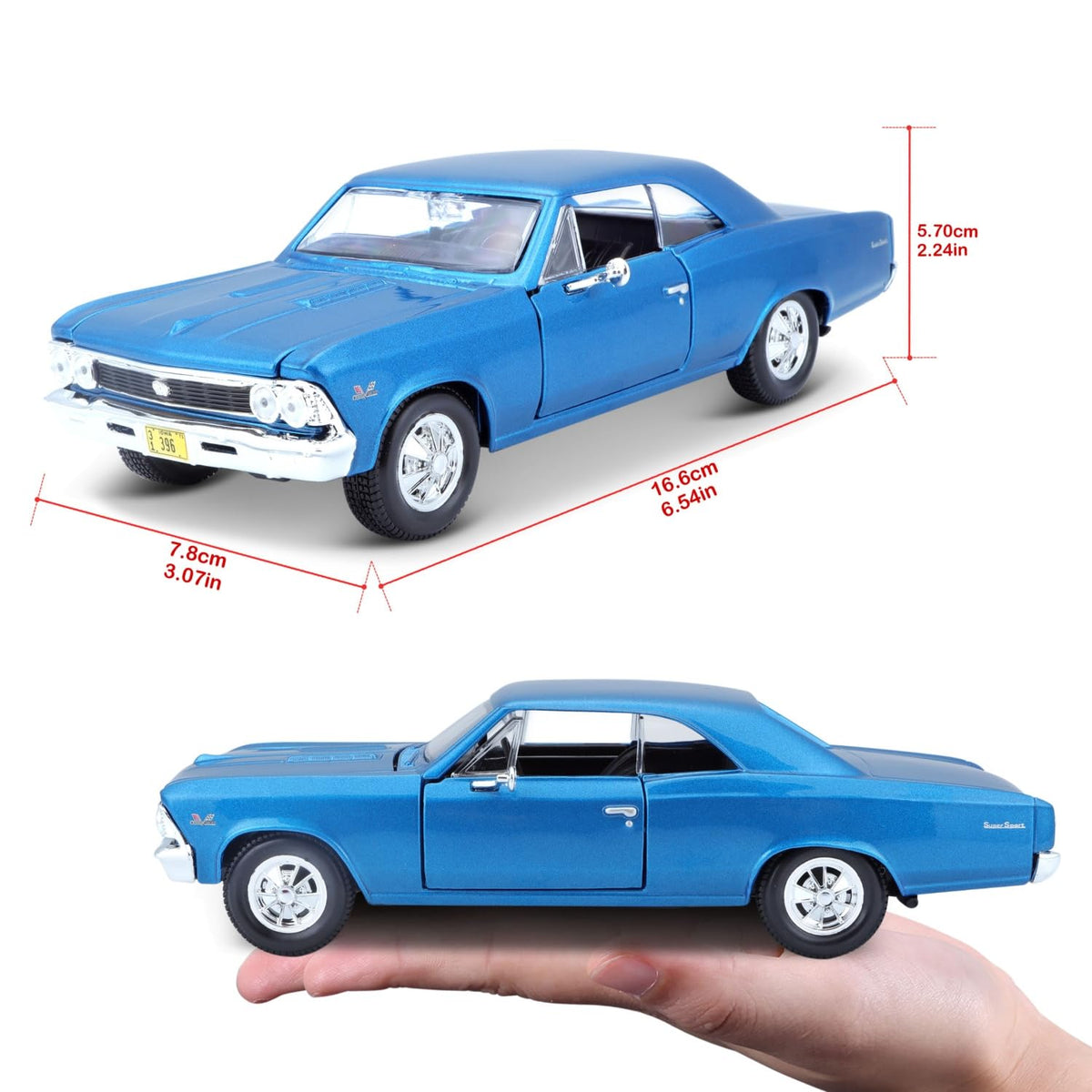 Maisto 1966 Chevrolet Chevelle SS 396 1:24 Blue