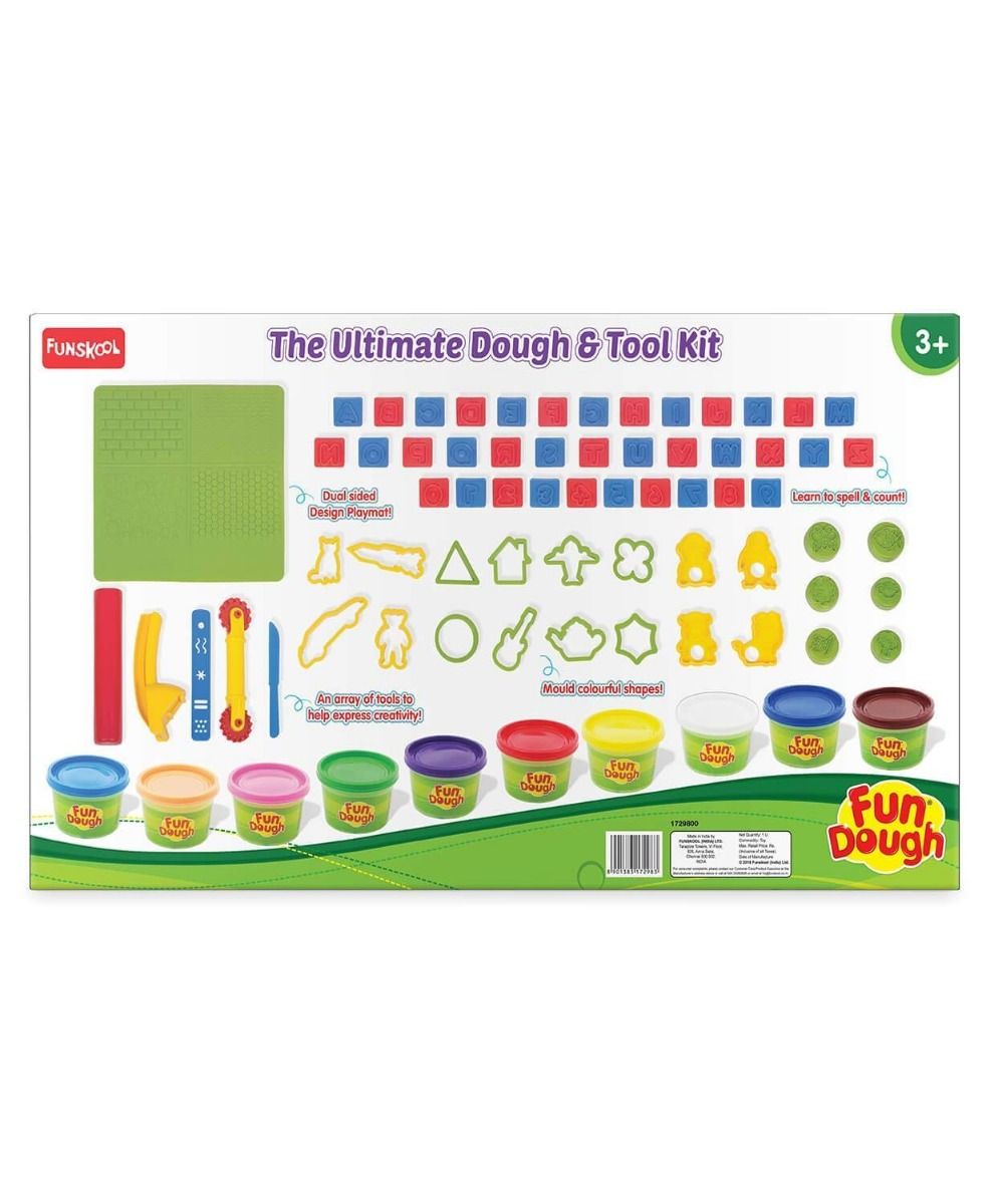 Dough Kit Funskool Fundough The Ultimate Dough & Tool Kit 10 Tubs 3Y+ – Multicolour