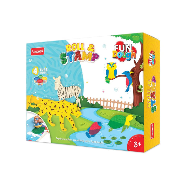 FunDough Clay Playset Roll And Stamp