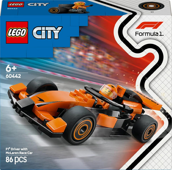 LEGO City F1 Driver With Mclaren Race Car 6+ 86Pcs 60442