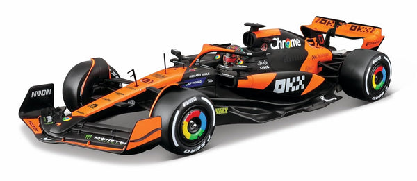 Bburago F1 McLaren MCL38 Miami Grand Prix 2024 With Helmet Oscar Piastri 1/24 Scale Model