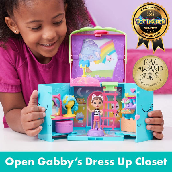 WinMagic Gabbys Dollhouse Rainbow Closet Portable Playset with a Gabby Doll