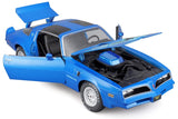 Maisto 1978 Pontiac Firebird Trans Am Diecast Model 1:18 Scale Blue
