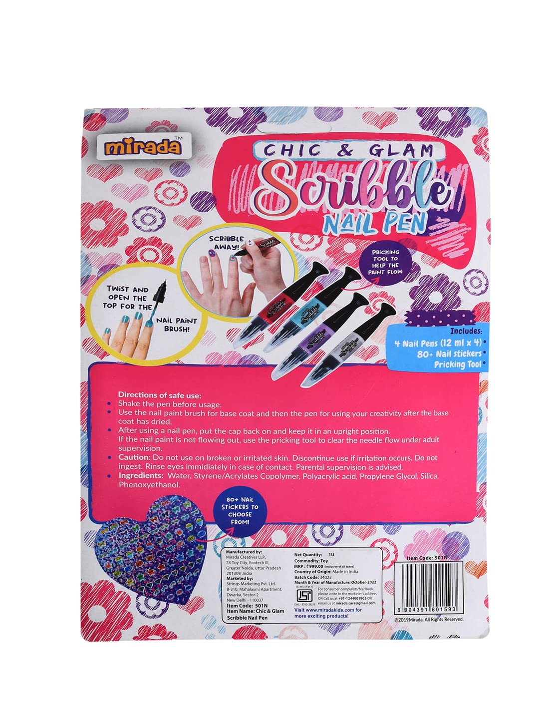 Mirada Chic & Glam Scribble Nail Pen Nail Art Kit