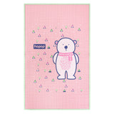 Hopop Multipurpose Baby Massage Mat & Waterproof Diaper Changing Mat Bear Pink