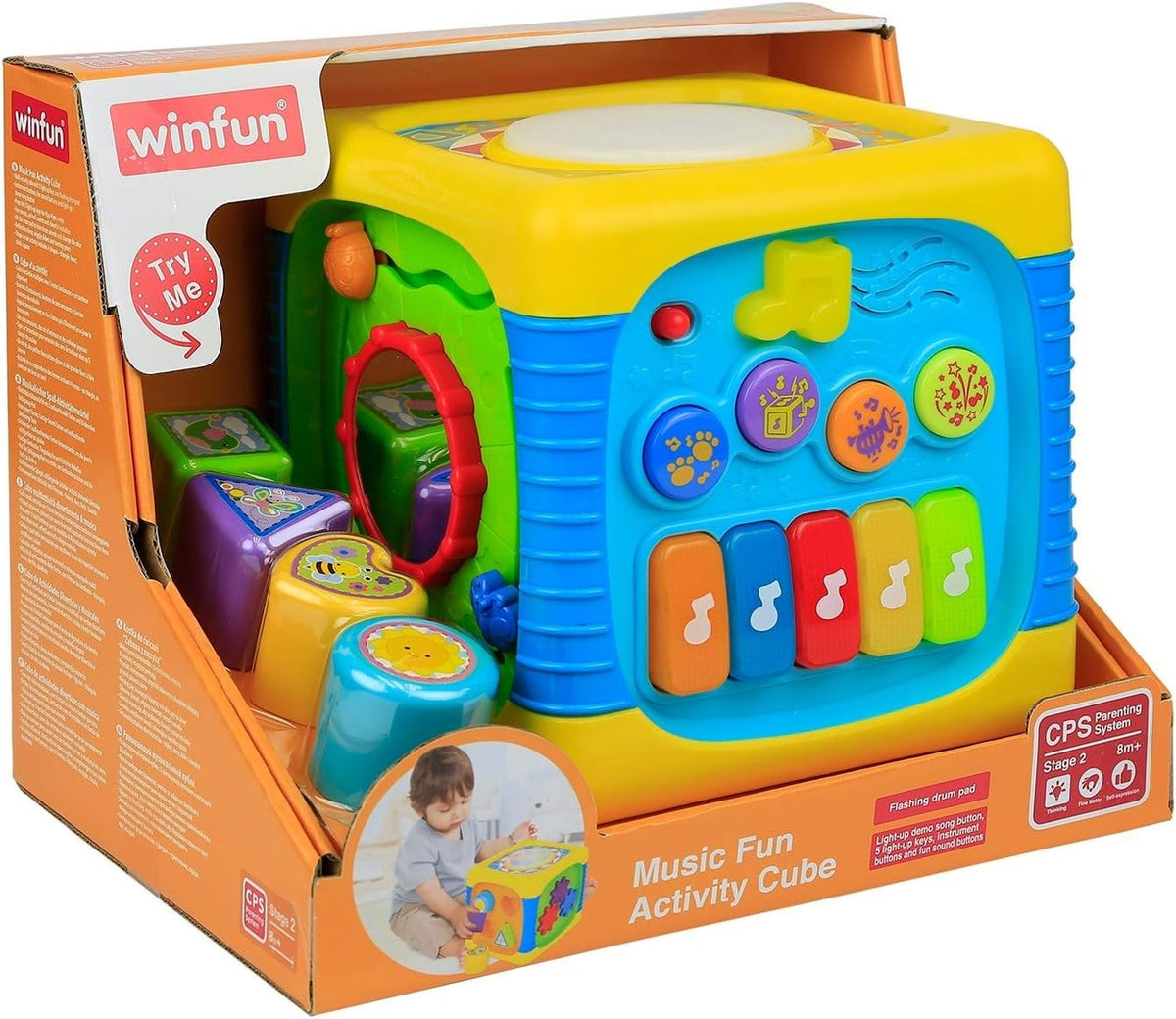 Winfun Music Fun Activity Cube Interactive Musical Learning Toy 9M+