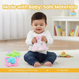 Soft Book for Babies, Crinkle Sensory With Rattle Sound Cloth, Soft Touch-and-Feel Fabric Book