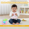 Soft Book for Babies, Crinkle Sensory With Rattle Sound Cloth, Soft Touch-and-Feel Fabric Book