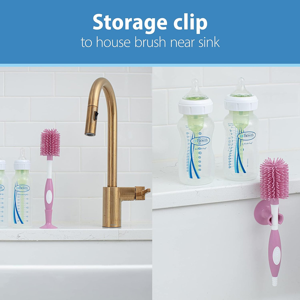 Dr. Brown’s Soft Touch Bottle Brush Pink