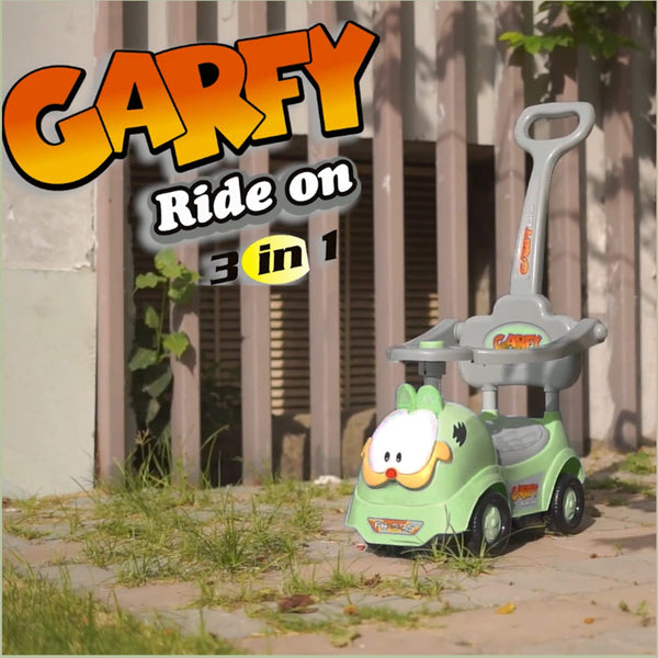 Dash Gaffy 3 in 1 Ride On with Removable Parental Handle - Musical Push Car with Utility Storage Toy Box - 1 to 3 Years