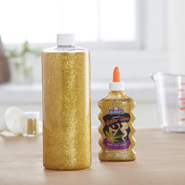 Elemers Glitter Glue 180 Ml Golden